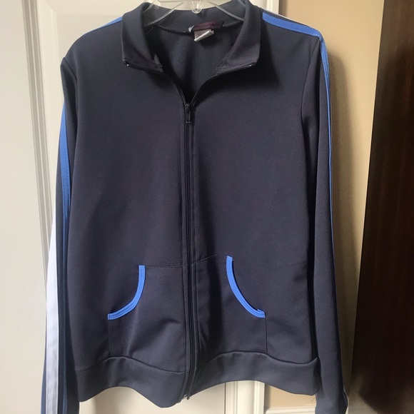 Grey and Blue Workout Jacket - Picture 1 of 7